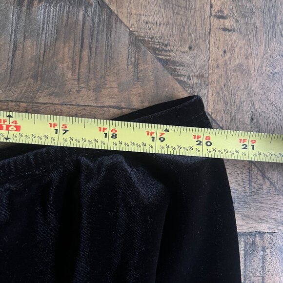 VTG Notations Sz 2X Midi Tiered Skirt Velvet Mixed Media Whimsigoth Witchy - Picture 8 of 9